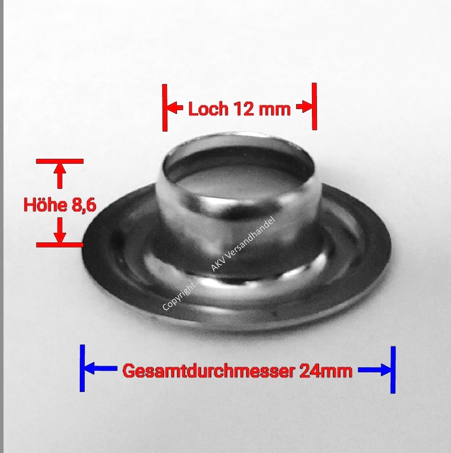 Profi Hammer Ösenset 12mm + Locheisen Ösenwerkzeug