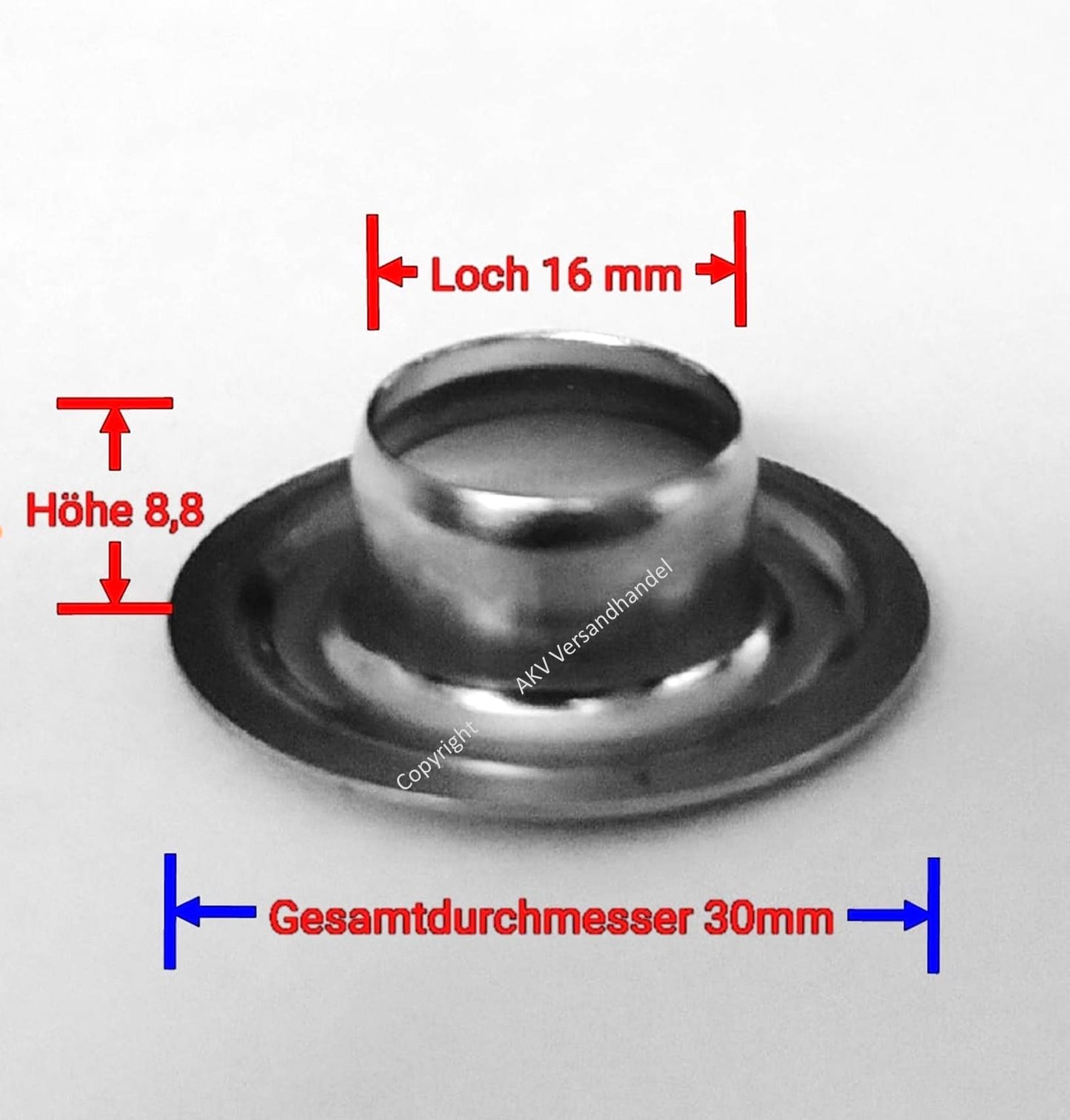 Profi Hammer Ösenset 16mm DIN7332 + Locheisen Ösenwerkzeug
