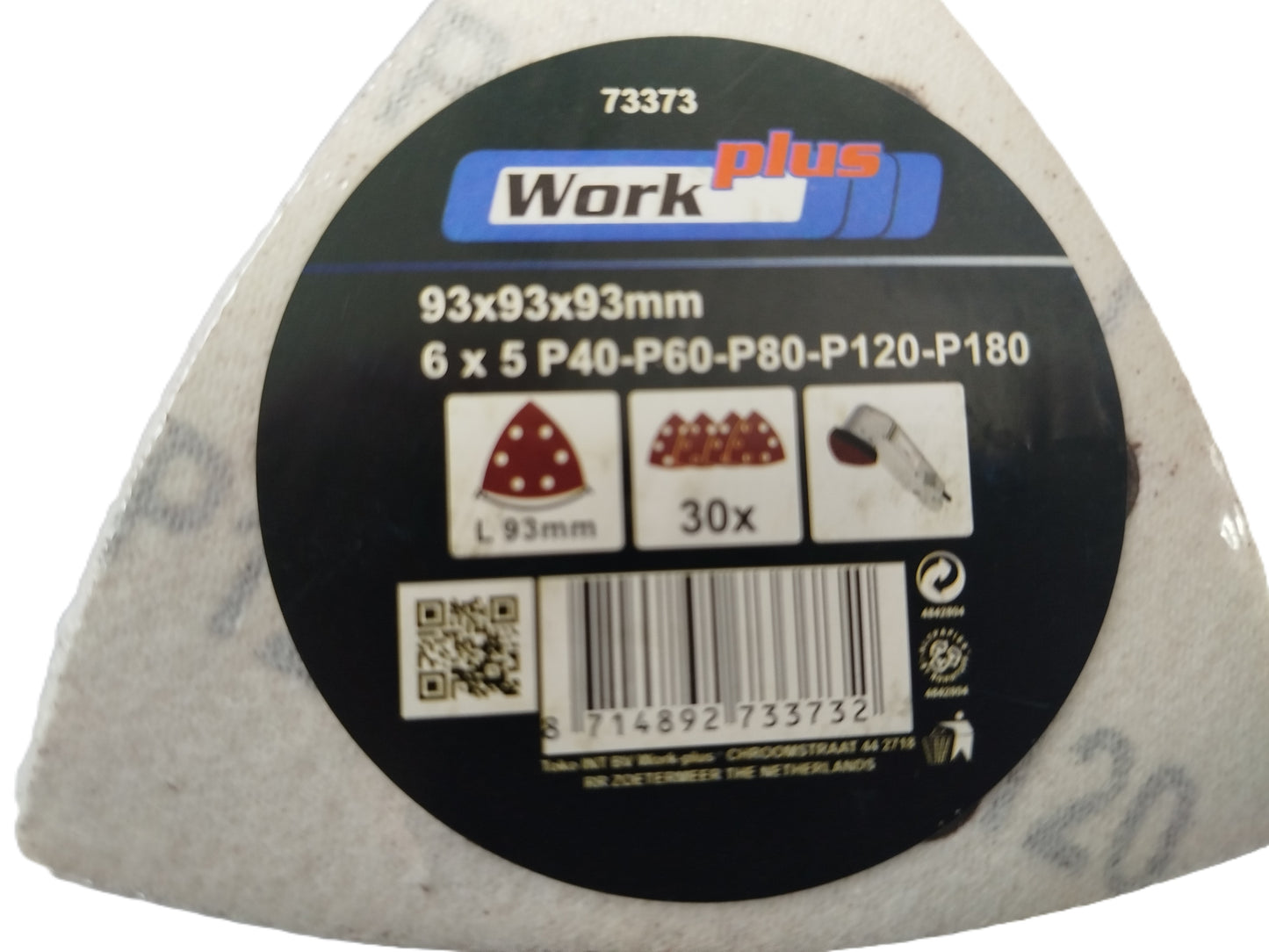 Delta Schleifdreiecke Klett Haft Schleifpapier 30 x 93x93x93 mm K40 K60 K80 K120 K240