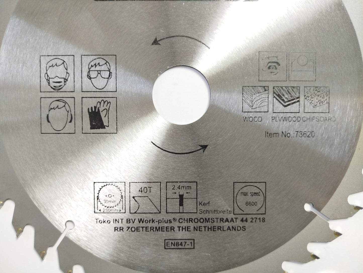 HM Sägeblatt Hartmetall Kreissägeblatt Ø 230 x 30 mm 40 Zähne Säge