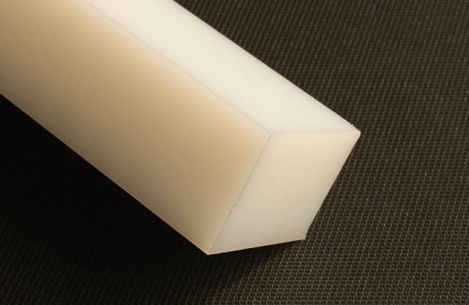 Kunststoff Leiste Klotz Vierkant PA 1000x60x40 mm weiß natur Quader Rest Stück