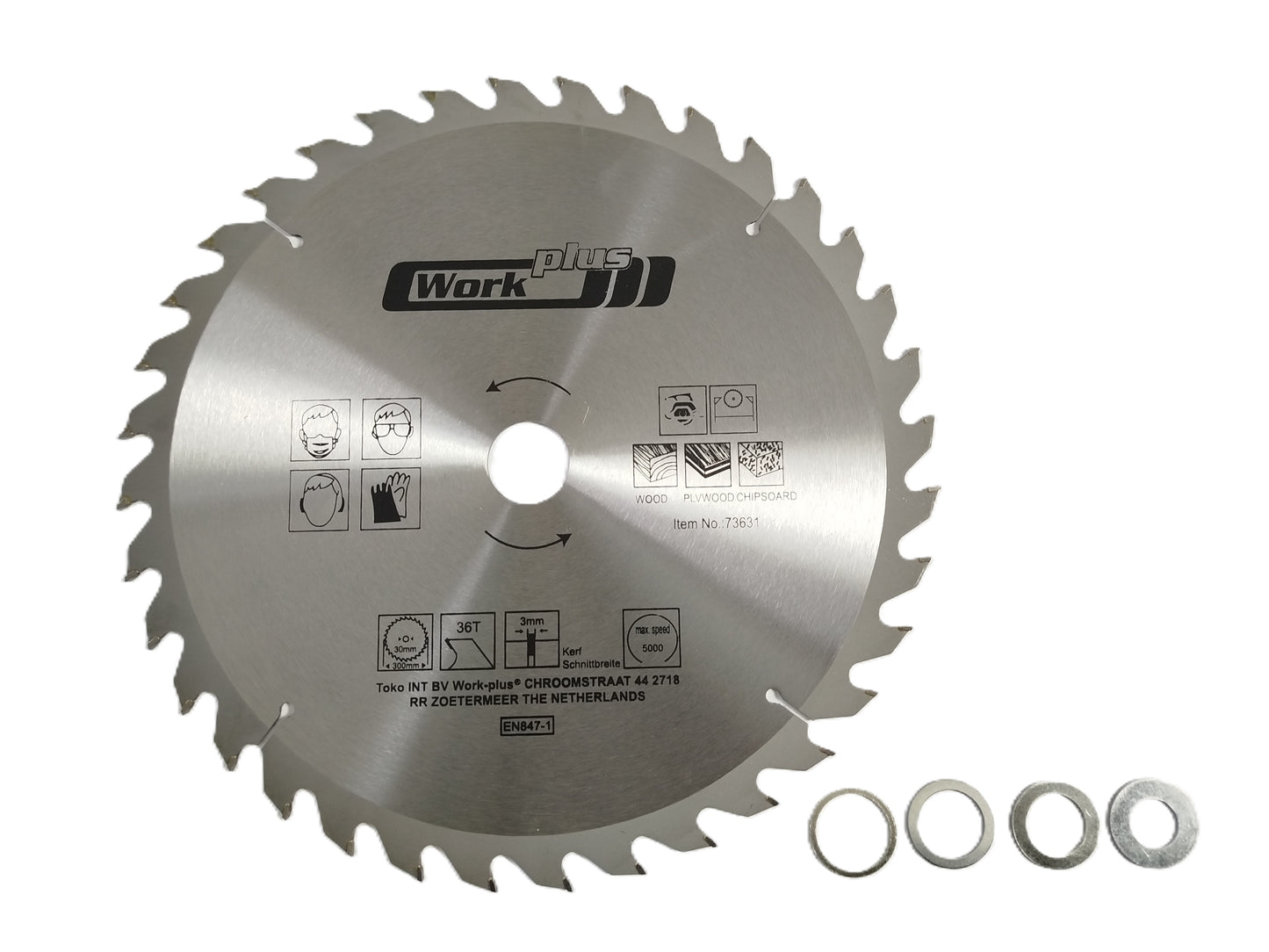 HM Sägeblatt Ø 300 x 30 mm 36 Zähne f. Holz Sägenblatt Säge Hartmetall Kreissägeblatt