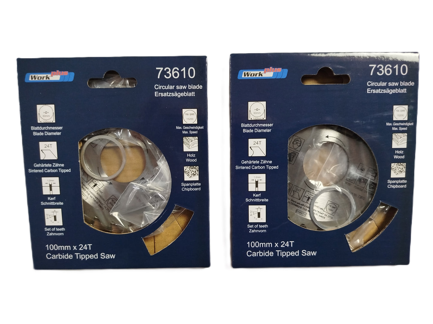 2 x HM Sägeblatt Ø 100 x 30 mm 24 Zähne f. Holz Säge Hartmetall Kreissägeblatt