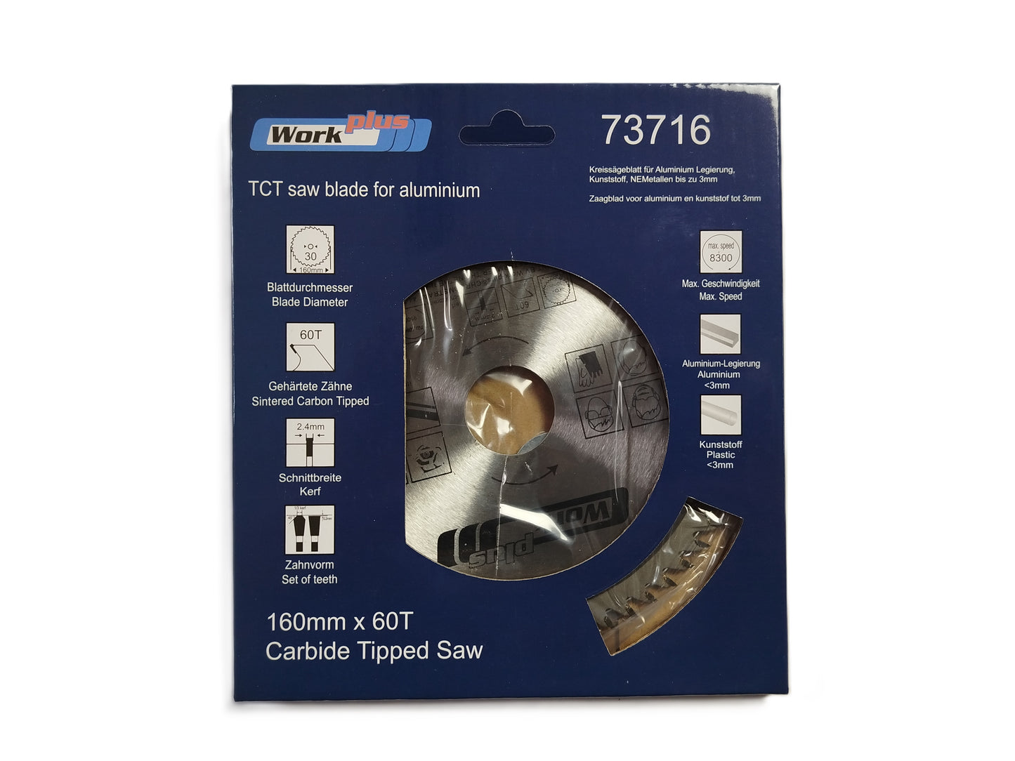 2 x HM Sägeblatt Ø 160 x 30 mm f. Aluminium Kunststoff Alu 60 Zähne Säge Kreissägeblatt
