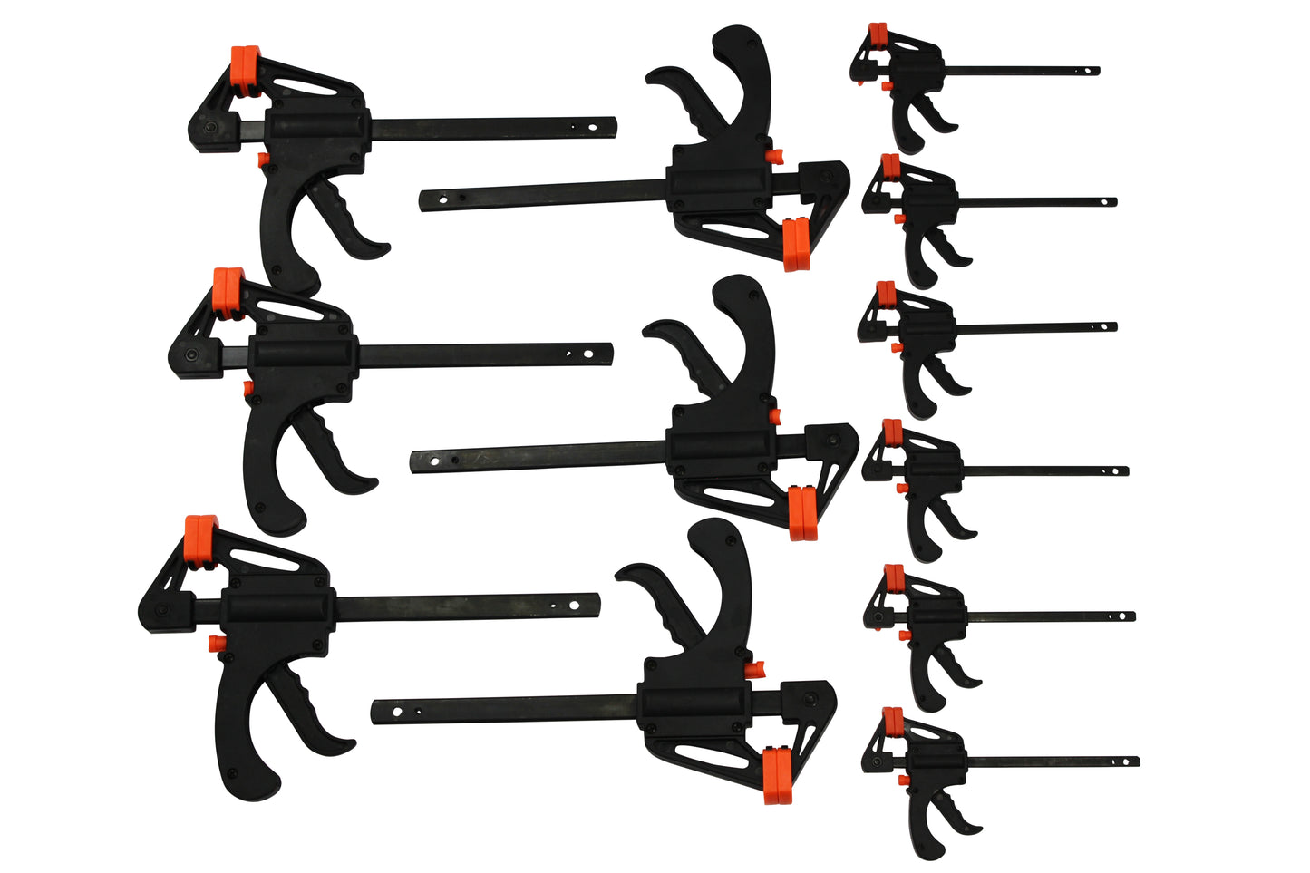 12 x Einhandzwinge 100x40 + 150x60 Klemm Schnellspannzwinge Schraubzwinge