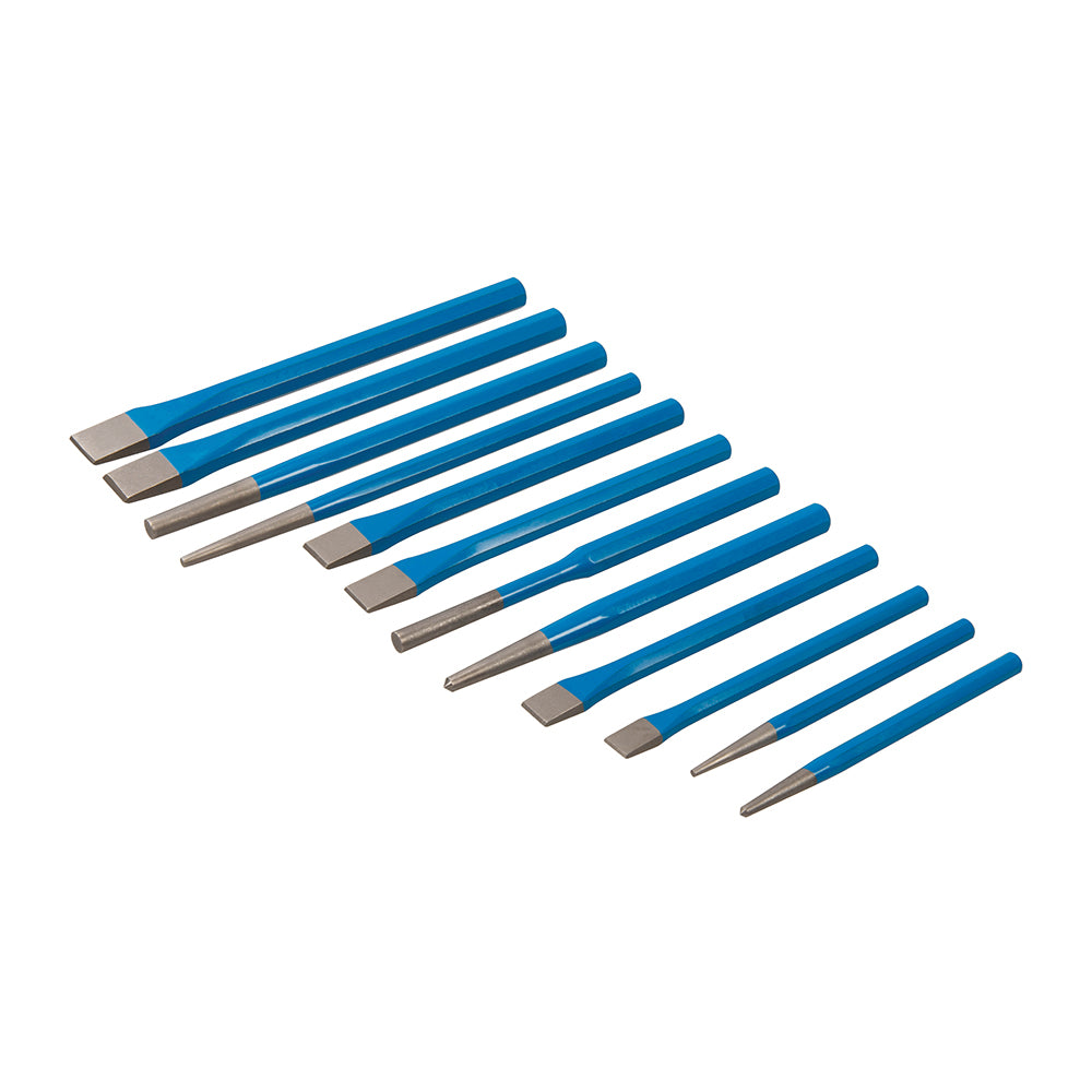 Körner Meißel Set 12-tlg Mechaniker Stanz Werkzeug 150-254mm PC05 Silverline