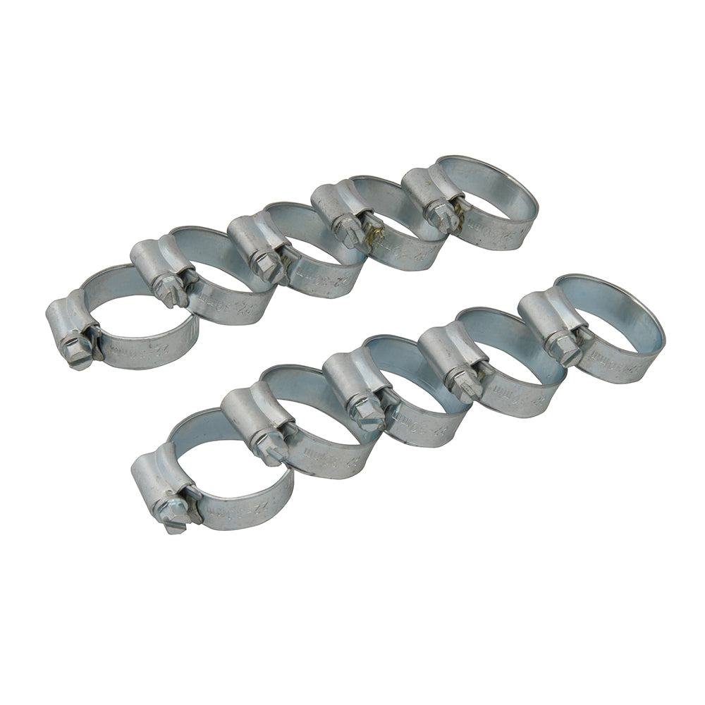 Schlauchschellen Verbindungsschellen Clips 10er 22-30 mm 1A Rohrschellen 578018