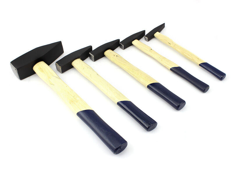 Schlosserhammer Satz 5-tlg,Hammer Set 100 + 300 + 500 + 1000 + 1500g, Holzstiel