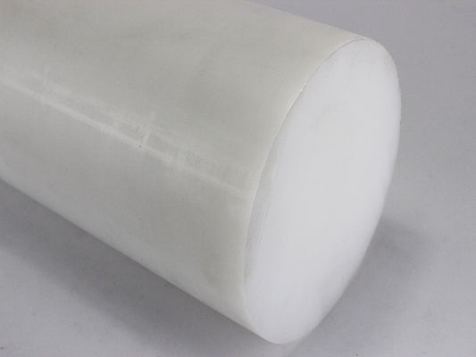 PE Rundstab Rundmaterial Rund Klotz Kunststoff Polyethylen 130x145 mm HD weiß