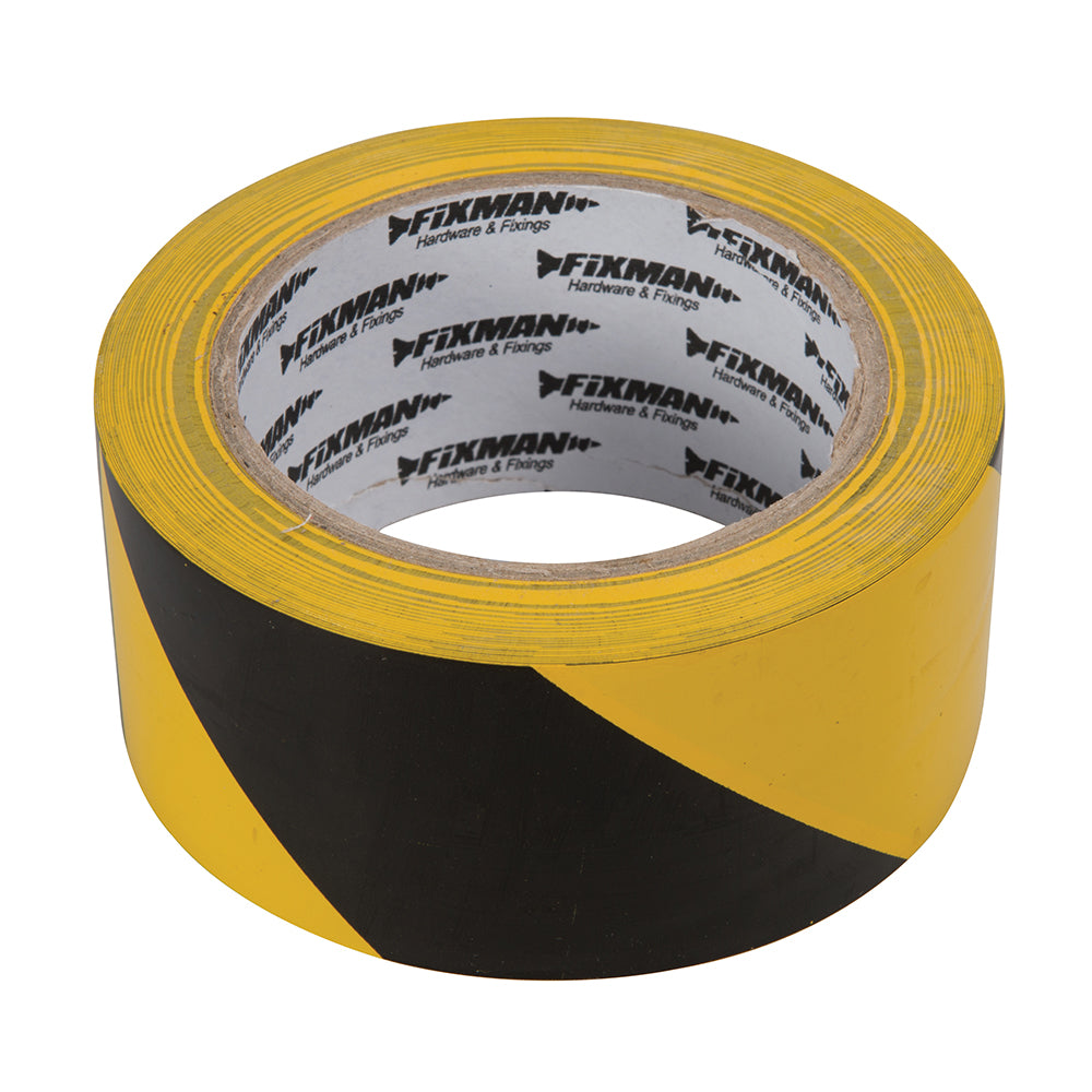 Fixman - Absperrband Klebeband schwarz-gelb 50 mm x 33 m 190195