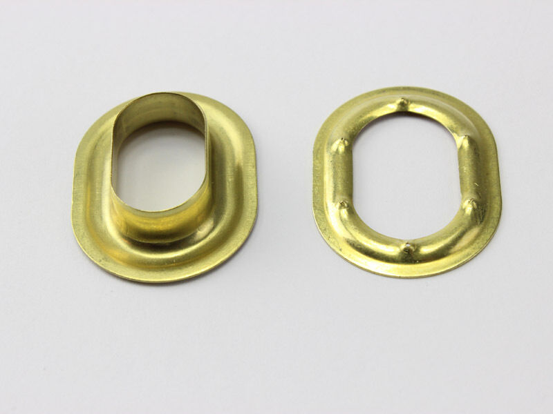 20 x Oval Ösen 22,5 x 13,5 mm Messing rostfrei Planenösen für Boot Plane