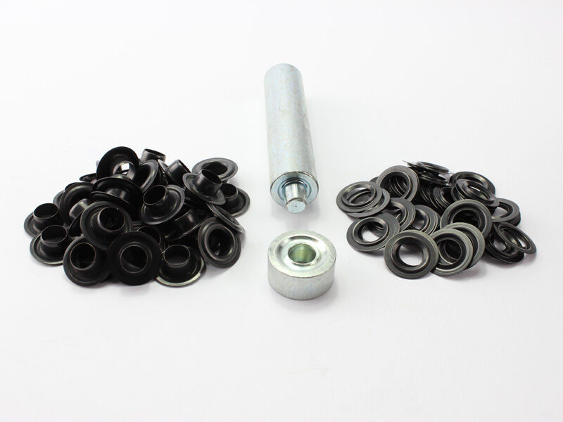 Einschlagwerkzeug 16mm 100 DIN Ösen Messing brüniert (schwarz) Ösenwerkzeug
