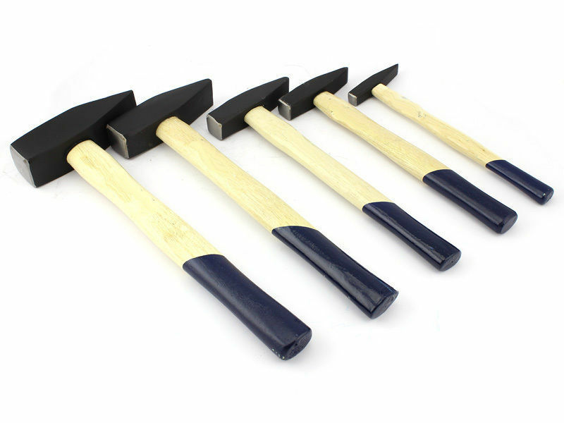 Schlosserhammer Satz 5-tlg,Hammer Set 100 + 200 + 500 + 1000 + 1500g, Holzstiel