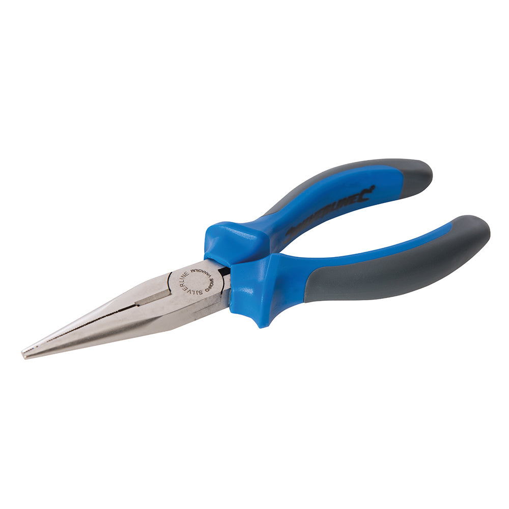 Silverline Profi Spitzzange Telefonzange Langbackenzange Kneifzange 200mm 580436