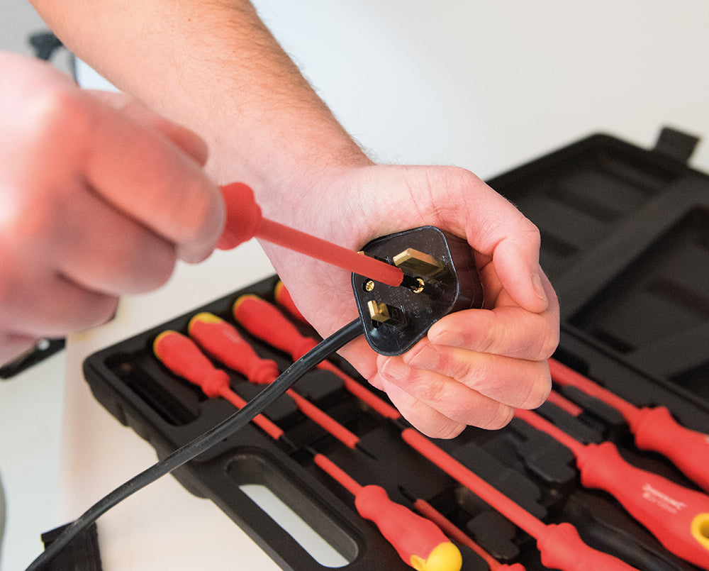 Elektriker Schraubendreher 11-tlg Set Kreuz Schlitz Schraubenzieher isoliert