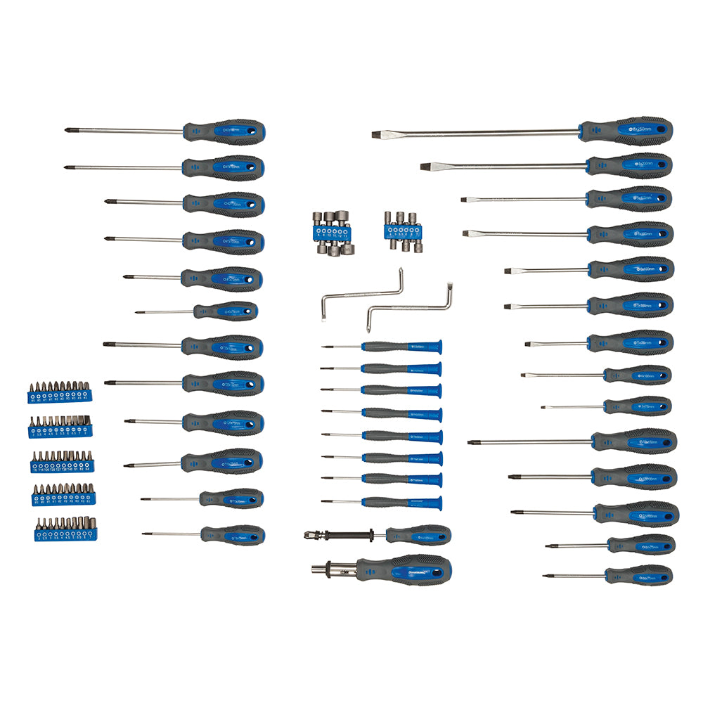 Silverline - Schraubendreher, 100-tlg. Satz mit Weichgriff 283983