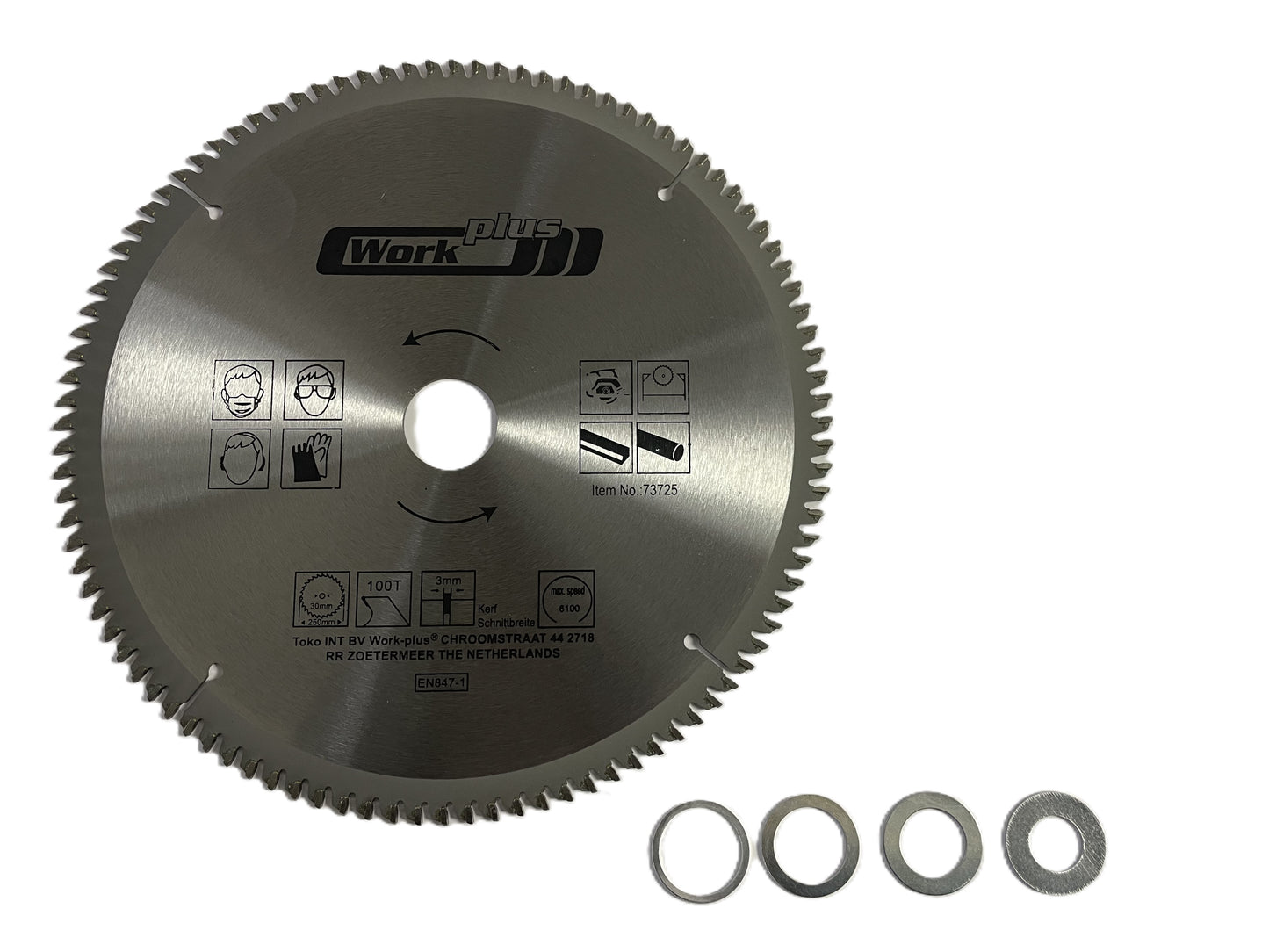 3 x HM Sägeblatt Ø 250 x 30 mm f. Aluminium Kunststoff Alu 100 Zähne Säge Kreissägeblatt