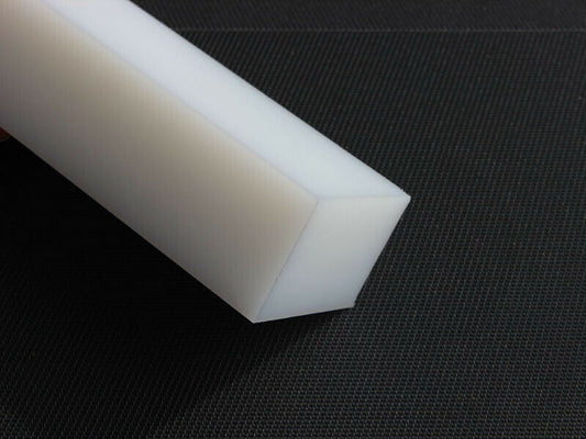 (108,03 €/m²) PTFE Kunststoff Platte weiß 750x195x4 mm Rest Stück