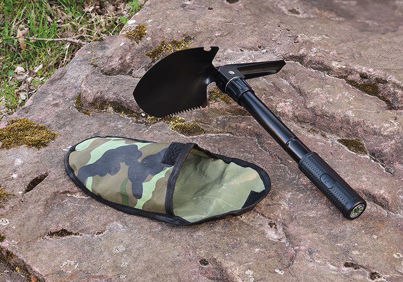 Mulifunktions Klappspaten Outdoor Werkzeug Spaten Hacke Säge Schufel Kompass