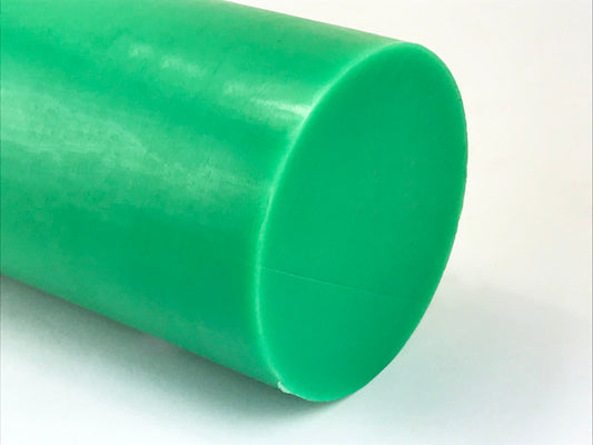 PE Rundstab Rundmaterial Rund Klotz Kunststoff Polyethylen 80x120 mm grün