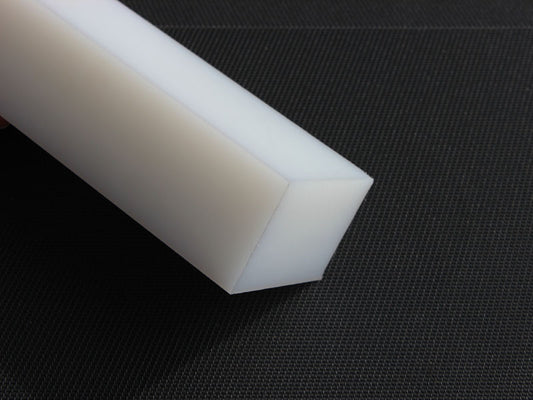 Kunststoff Klotz Polyoxymethylen POM 500x100x70 mm weiß Quader Platte Rest Stück