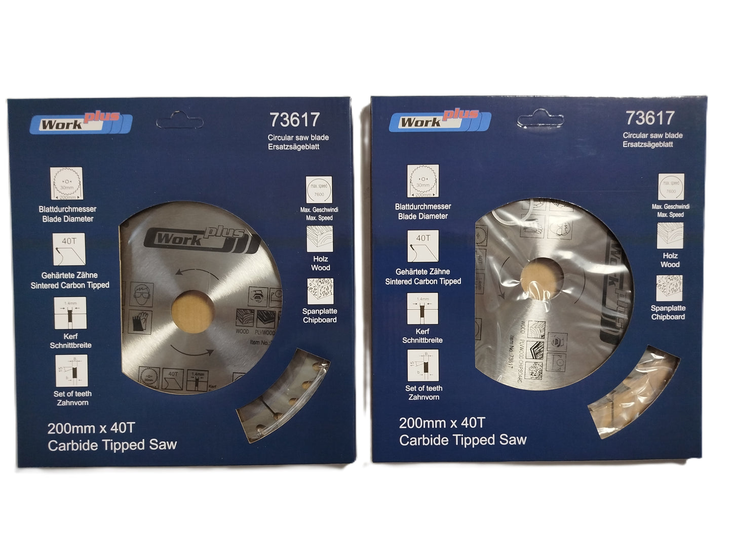 2 x HM Sägeblatt f. Holz Kreissägeblatt Ø 200 x 30 mm 40 Zähne Säge Hartmetall