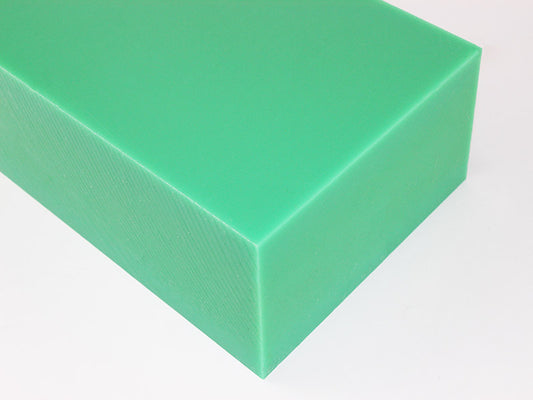 Kunststoff Klotz Polyethylen PE 140x65x30 mm  grün Platte Quader Rest Stück