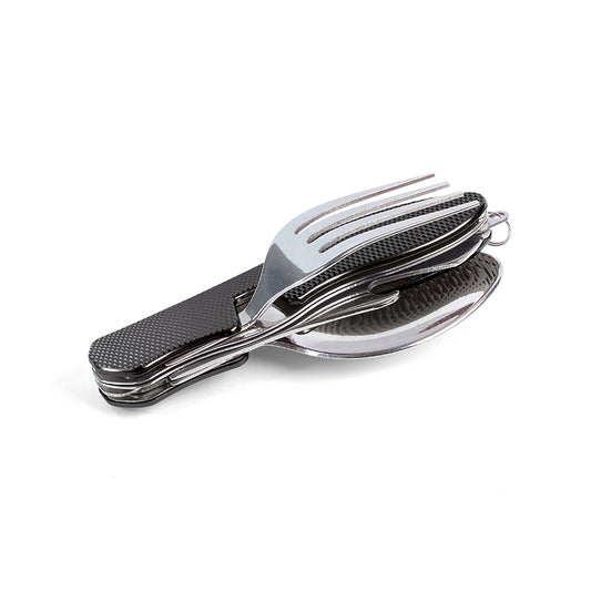 Camping Outdoor Besteck Set Gabel Löffel Messer Taschenmesser