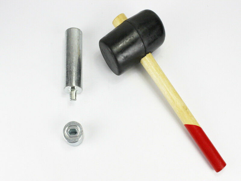 Oval Einschlagstempel + Hammer Ösenwerkzeug f. Ovalösen 17 x 11 mm