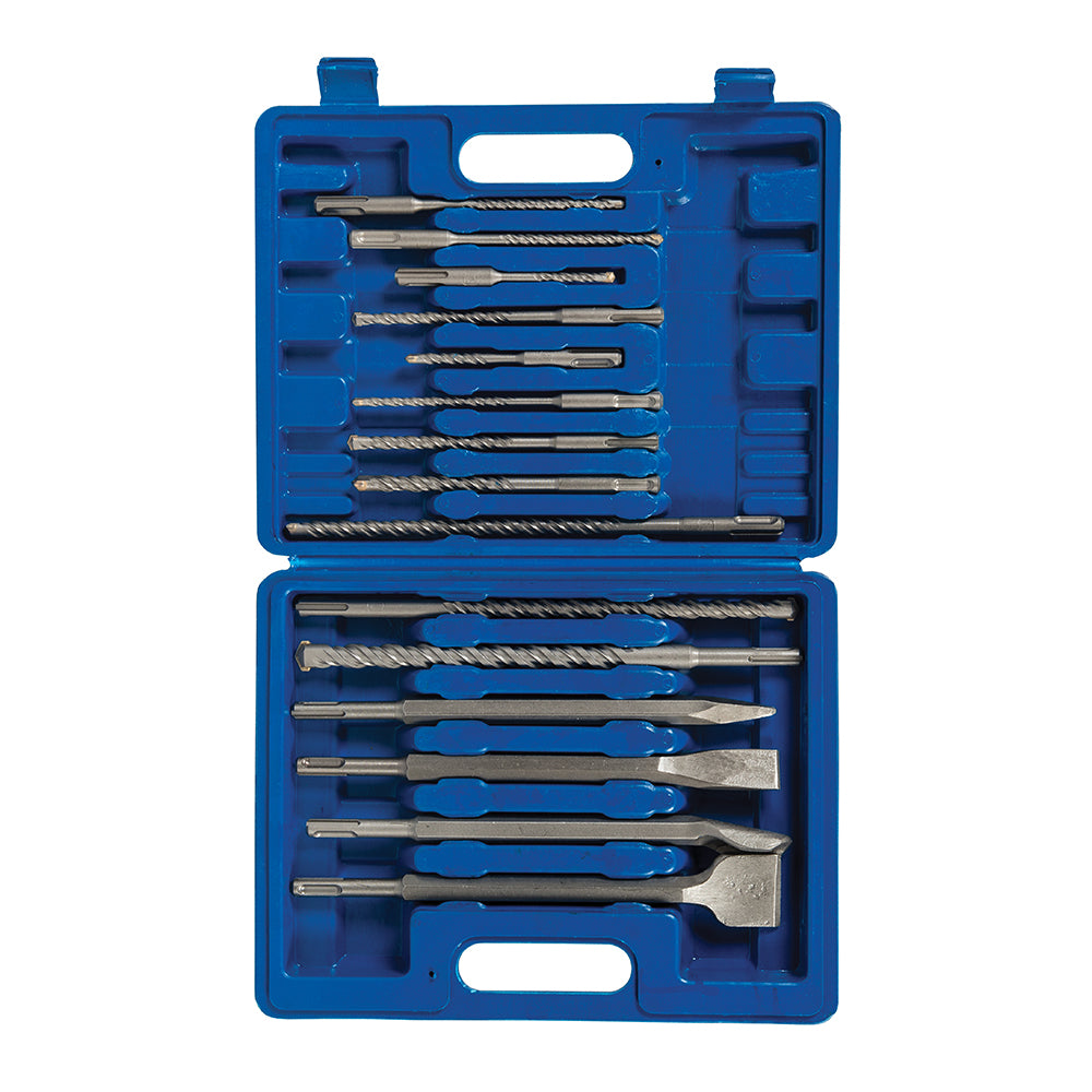 SDS Plus Steinbohrer + Meißel, 15-tlg Satz Silverline