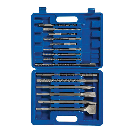 SDS Plus Steinbohrer + Meißel, 15-tlg Satz Silverline