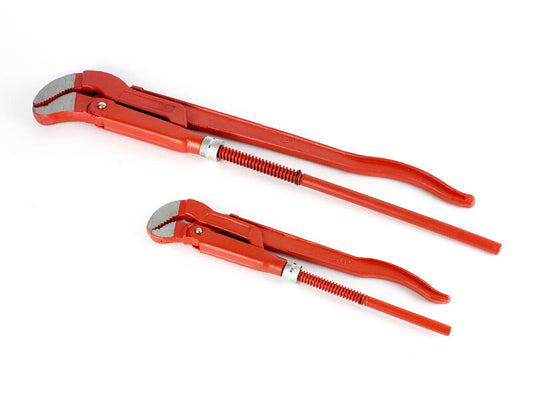 Rohrzangen Set 1" + 2" rot Eckrohrzange Zange Rohrzange Wasserpumpenzange