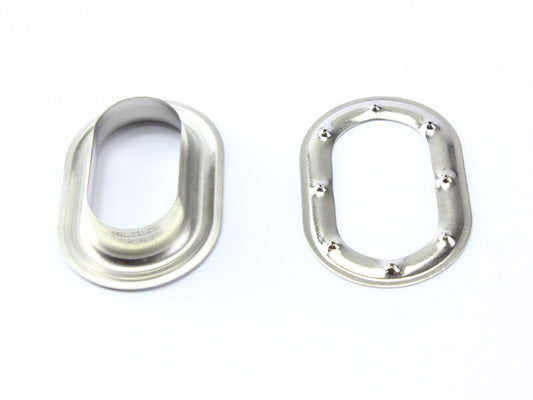 20 x Oval Ösen 42 x 22 mm Nickel Planenösen für LKW Plane etc.