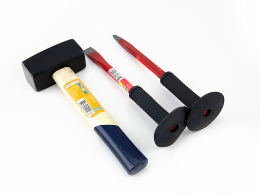 Fäustel Meissel Set Spitzmeissel Flachmeissel Hammer Tüv/GS Din 6475