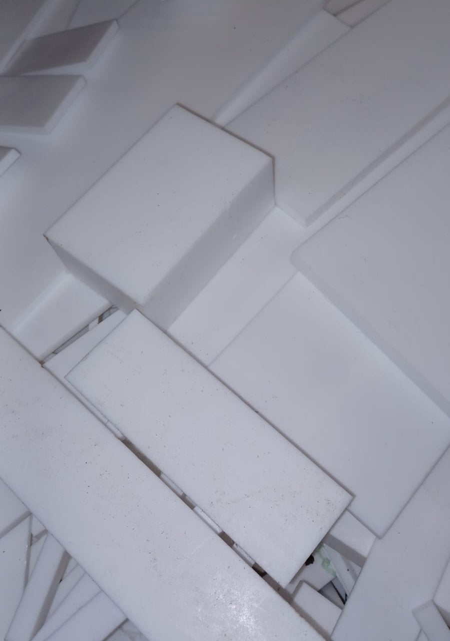 (3,58€/kg) 5kg PTFE Kunststoff Reste Reststücke Klötze Platten Stücke Restposten