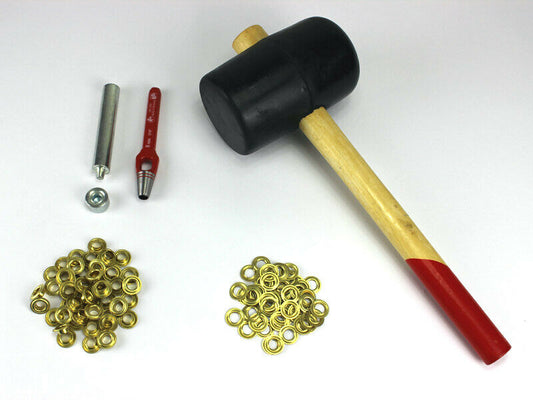 Profi Hammer Ösenset 8mm + Locheisen Ösenwerkzeug