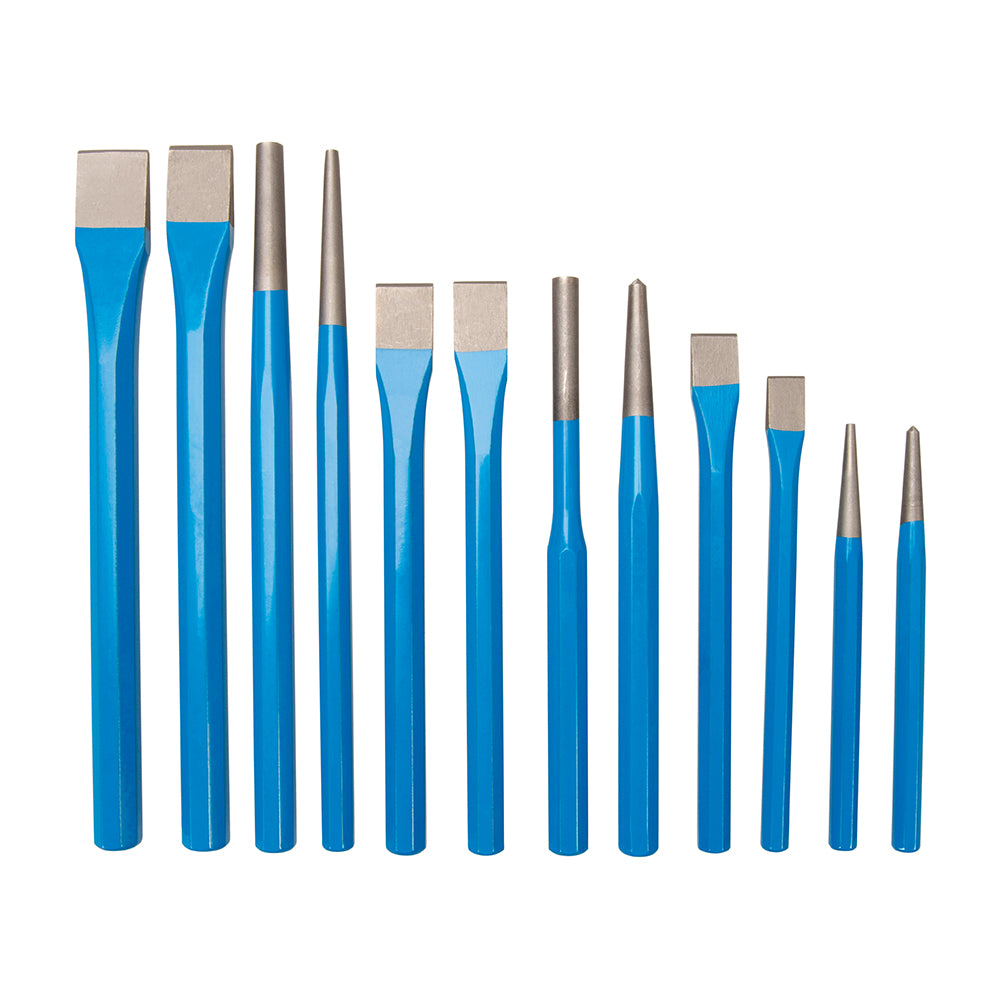Körner Meißel Set 12-tlg Mechaniker Stanz Werkzeug 150-254mm PC05 Silverline